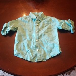 Janie and Jack Linen Roll-Cuff shirt